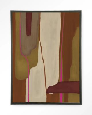 Urban Cotton Wandkleed 'Zafra' 145 x 190cm in Floating Frame - black