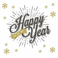 Duni nieuwjaar servetten - 20x st - 33 x 33 cm - Happy New Year - Feestservetten - thumbnail