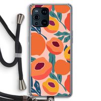 Perzik: Oppo Find X3 Pro Transparant Hoesje met koord