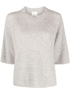 Allude pull nervuré à manches mi-longues - Gris