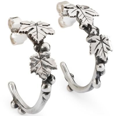 Trollbeads TAGEA-00119 Oorhangers Wijn Hoops zilver