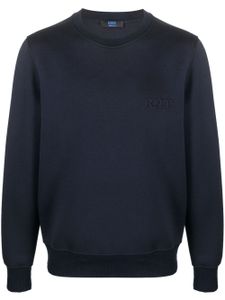 Kiton crew-neck long-sleeve sweatshirt - Bleu