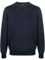 Kiton crew-neck long-sleeve sweatshirt - Bleu