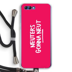 Neuters (roze): Honor 10 Transparant Hoesje met koord