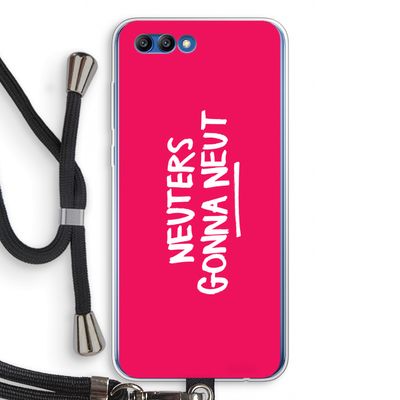Neuters (roze): Honor 10 Transparant Hoesje met koord