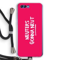 Neuters (roze): Honor 10 Transparant Hoesje met koord