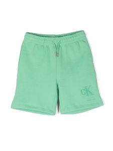 Calvin Klein Kids short à logo brodé - Vert