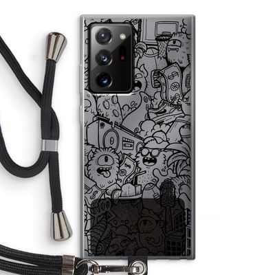 Vexx Black City : Samsung Galaxy Note 20 Ultra / Note 20 Ultra 5G Transparant Hoesje met koord