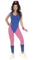 Foute Gymnast Dames Kostuum Blauw/Roze