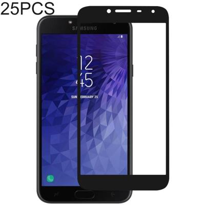 25 stuks volledige lijm volledige cover Screen Protector gehard glas film voor Galaxy J4 (2018)