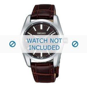Seiko horlogeband SBGR089J / 9S65 00B0 Leder Donkerbruin 19mm + bruin stiksel