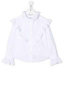 Philosophy Di Lorenzo Serafini Kids blouse volantée à manches longues - Blanc