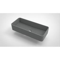 Arcqua Case waskom rechthoek 60x26cm mat grijs WAS452625