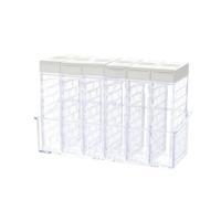 6 stuks Spice Seasoning vak PP zout peper potten vak keuken Spice opslag flessen (wit)