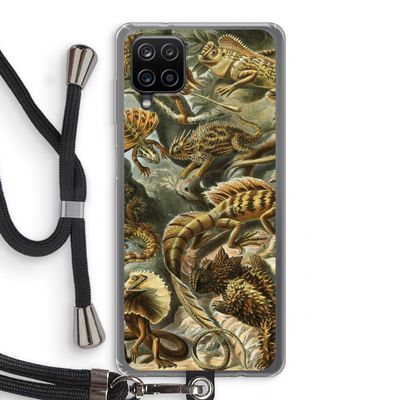 Haeckel Lacertilia: Samsung Galaxy A12 Transparant Hoesje met koord