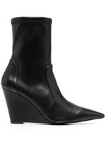 Stuart Weitzman bottines compensées 90 mm à bout pointu - Noir - thumbnail