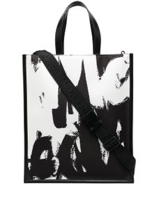 Alexander McQueen sac à main à logo imprimé - Noir