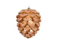 Kersthanger licht bruin glitter 14 cm Kersthanger licht bruin glitter 14 cm