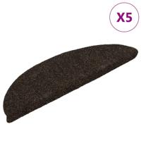 VidaXL Trapmatten zelfklevend 5 st 56x17x3 cm naaldvilt donkerbruin