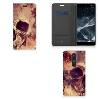 Mobiel BookCase Nokia 5.1 (2018) Skullhead - thumbnail