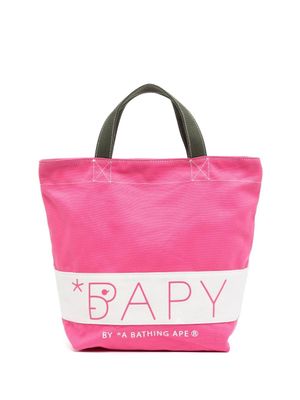 BAPY BY *A BATHING APE® sac cabas à logo imprimé - Rose