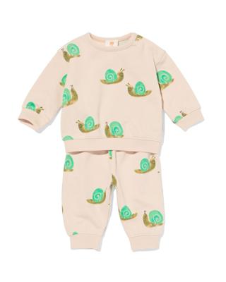 HEMA Newborn kledingset comfy fit jersey dieren ecru (ecru)