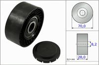 Geleide rol/omdraairol, Poly V-riem INA, Diameter (mm)70mm, u.a. für VW, Audi, Seat