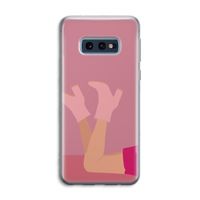 Pink boots: Samsung Galaxy S10e Transparant Hoesje