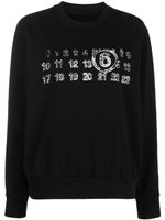 MM6 Maison Margiela hoodie en coton à motif Compass - Noir