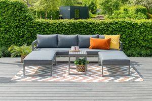 Loungeset Garden Impressions Bretagne 5-delig - carbon black/mystic grey- - - Garden Impressions