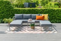Loungeset Garden Impressions Bretagne 5-delig - carbon black/mystic grey- - - Garden Impressions