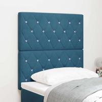 LED Hoofdbord met LED -striplichten Donkerblauw 80 cm Fluweel