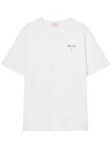 PUCCI t-shirt en coton à logo imprimé - Blanc