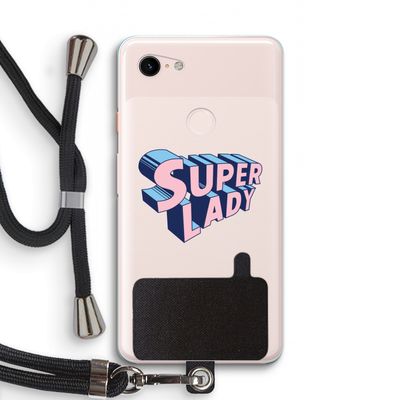 Superlady: Pixel 3 XL Transparant Hoesje met koord