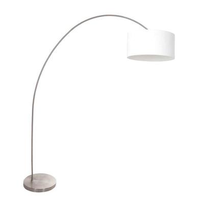 Steinhauer BooglampSolva metaal met kap wit - 3911ST