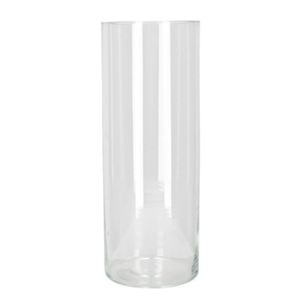 Bloemenvaas/vazen van transparant glas 40 x 15 cm   -