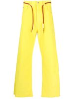 Marni jean évasé à patch logo - Jaune