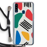 Illustratieve pop 1: Samsung Galaxy A20s Transparant Hoesje met koord