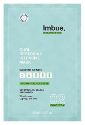 Imbue. Imbue Curl Restoring Intensive Mask Sachet