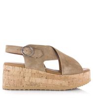 VIA VAI VIA VAI - Sissel Raise | suède sleehak Beige Suede Sandalen met hak Dames - thumbnail