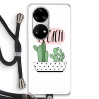 I love cacti: Huawei P50 Pro Transparant Hoesje met koord