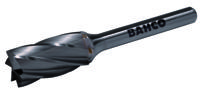 Bahco Stiftfrees | hardmetaal | met cilindervormige kop | voor aluminium | grove vertanding | X-/eindkap | 12 mm x 25 mm x 8 mm - A1625AL08XE