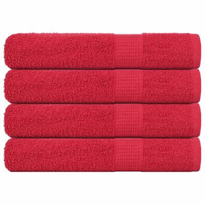 VidaXL Handdoeken 4 st 100x200 cm 360 g/m² 100% katoen rood