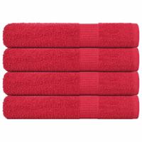 VidaXL Handdoeken 4 st 100x200 cm 360 g/m² 100% katoen rood