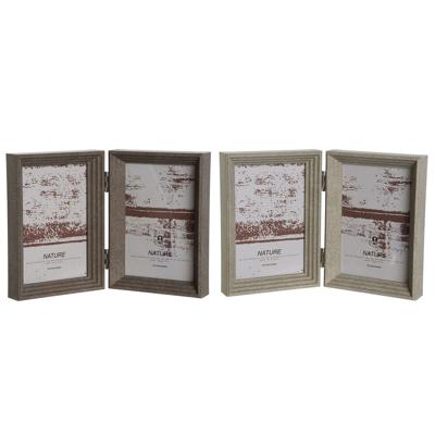 Fotolijsten Home ESPRIT Bruin Beige Kristal polyestyreen Stads 25 x 3 x 18 cm (2 Stuks)