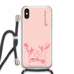 Best Friends: iPhone XS Max Transparant Hoesje met koord