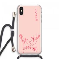 Best Friends: iPhone XS Max Transparant Hoesje met koord