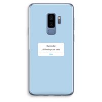 Reminder: Samsung Galaxy S9 Plus Transparant Hoesje