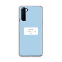 Reminder: OnePlus Nord Transparant Hoesje