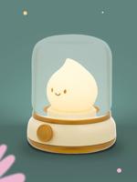 Oplaadbaar nachtlampje Kleine vlam geel